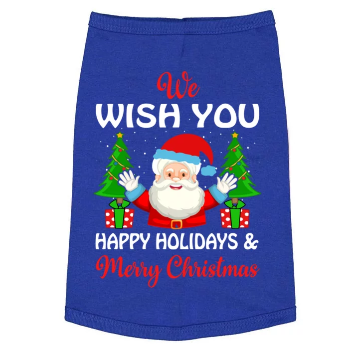 We Wish You Happy Holidays And Merry Christmas Meaningful Gift Doggie Tank