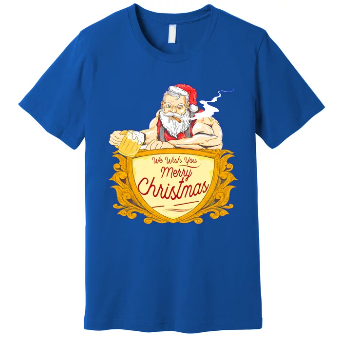 We Wish You Merry Christmas Costumes Santa Claus Art Great Gift Premium T-Shirt