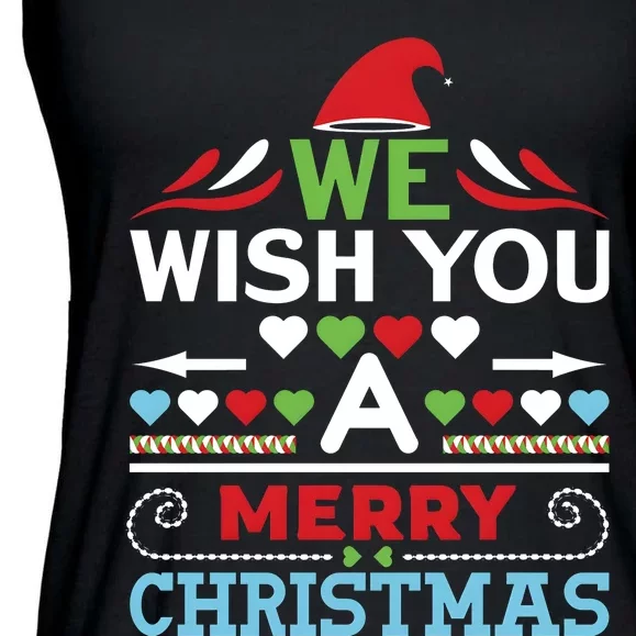 We Wish You A Merry Christmas Ladies Essential Flowy Tank