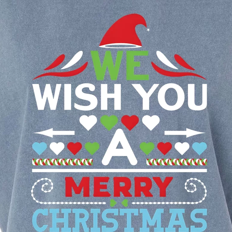 We Wish You A Merry Christmas Garment-Dyed Women's Muscle Tee