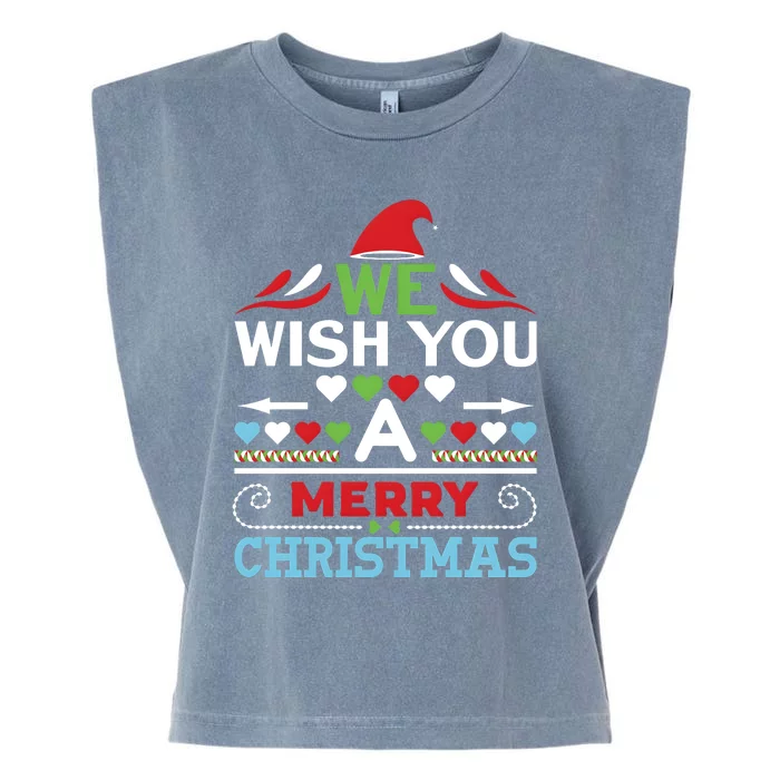 We Wish You A Merry Christmas Garment-Dyed Women's Muscle Tee