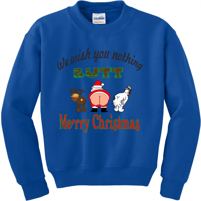 We Wish You Nothing But Merry Christmas Funny Xmas Pajamas Gift Kids Sweatshirt