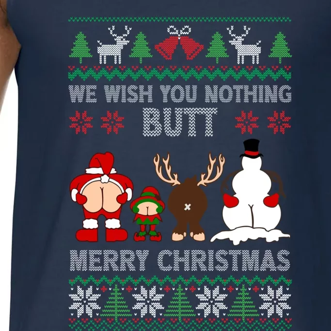 We Wish You Nothing Butt Merry Christmas Funny Santa Butt Cute Gift Comfort Colors® Tank Top