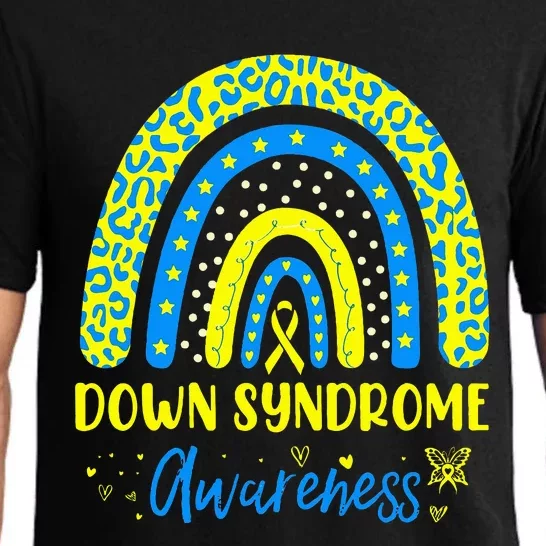 We Wear Yellow and Blue Down Syndrome Awareness Rainbow Pajama Set