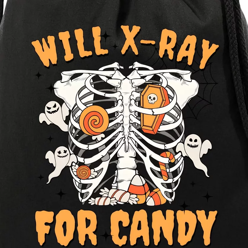 Will Xray For Candy Halooween Rad Tech Drawstring Bag