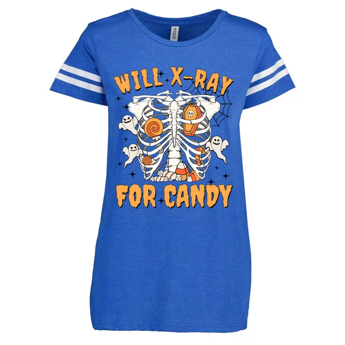 Will Xray For Candy Halooween Rad Tech Enza Ladies Jersey Football T-Shirt