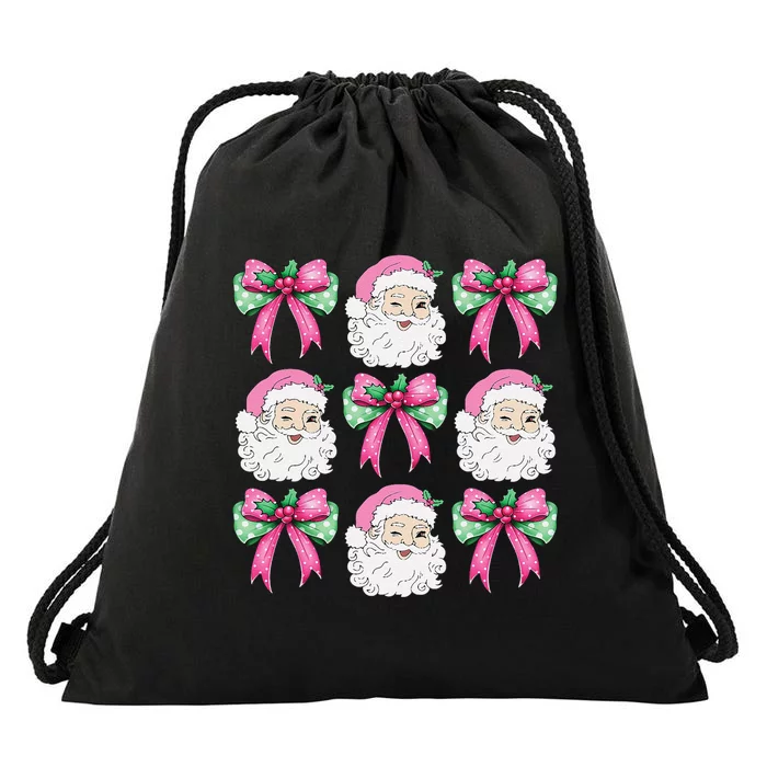 Women Xmas Pajamas Drawstring Bag