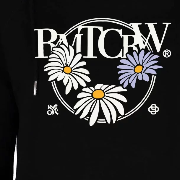 Woozi X Rmtcrw Round Flower Womens Funnel Neck Pullover Hood