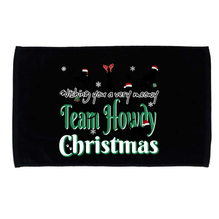 Wishing You A Very Meowy Team Howdy Christmas Gift Microfiber Hand Towel