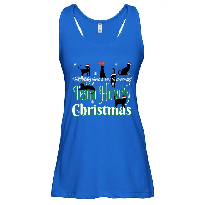 Wishing You A Very Meowy Team Howdy Christmas Gift Ladies Essential Flowy Tank