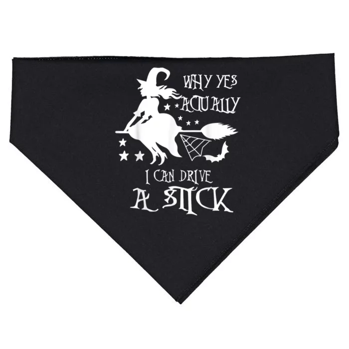 Why Yes Actually I Can Drive A Stick Funny Halloween USA-Made Doggie Bandana