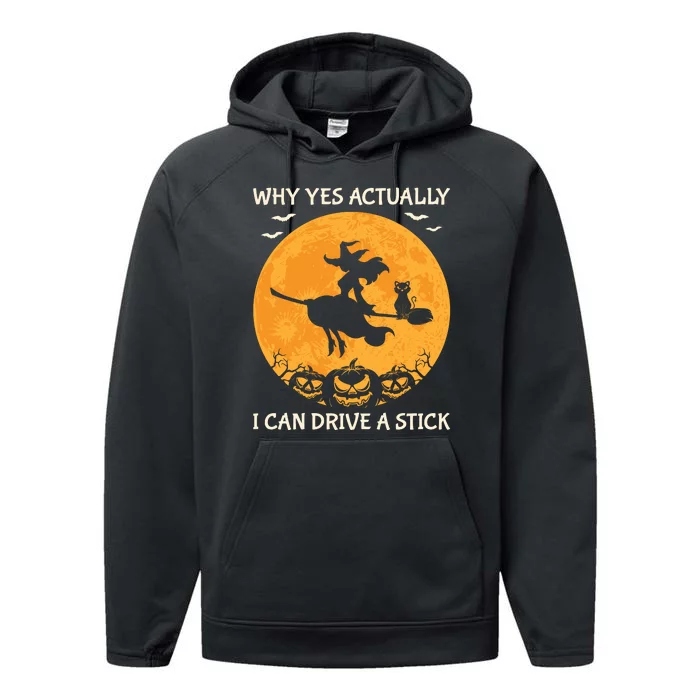 Why Yes Actually I Can Drive A Stick Vintage Performance Fleece Hoodie