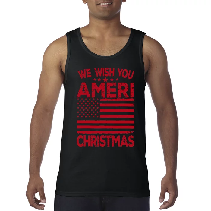 Wish You Ameri Christmas Funny USA Patriotic Tank Top