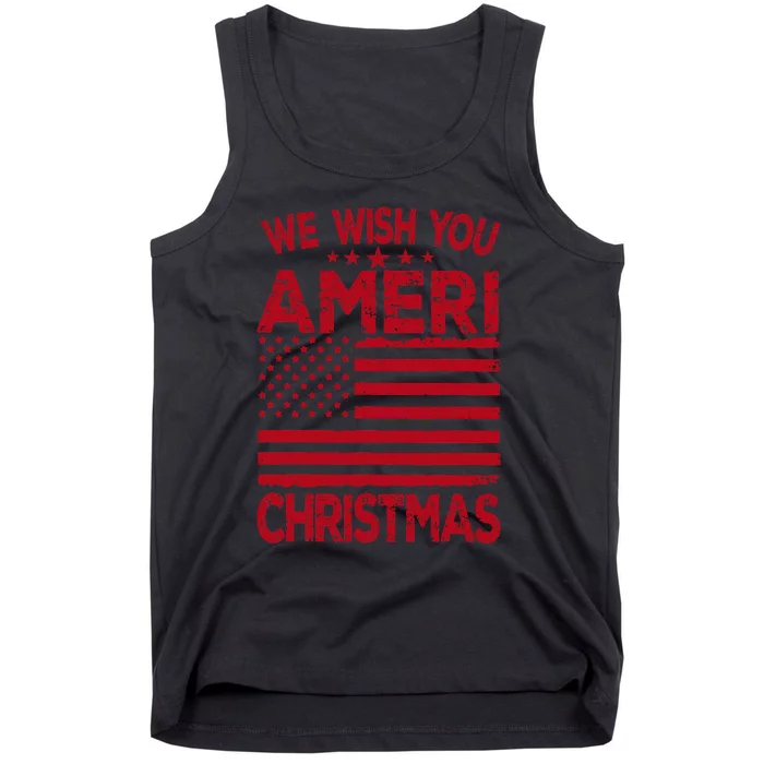 Wish You Ameri Christmas Funny USA Patriotic Tank Top