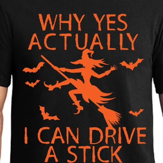 Why Yes Actually I Can Drive A Stick Halloween Pajama Set