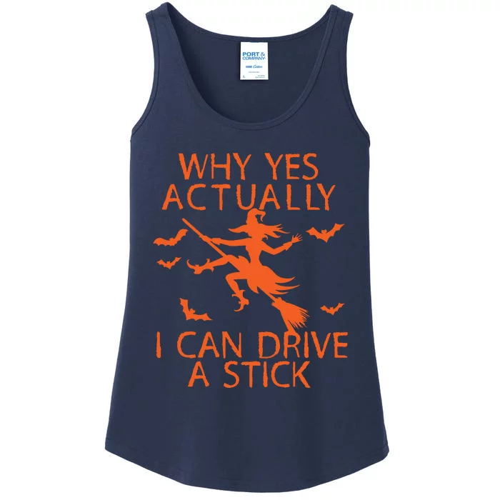 Why Yes Actually I Can Drive A Stick Halloween Ladies Essential Tank