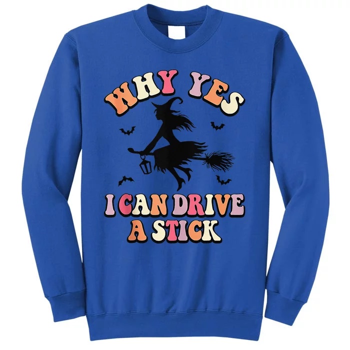 Why Yes Actually I Can Drive A Stick Halloween Witch Costume Sweatshirt