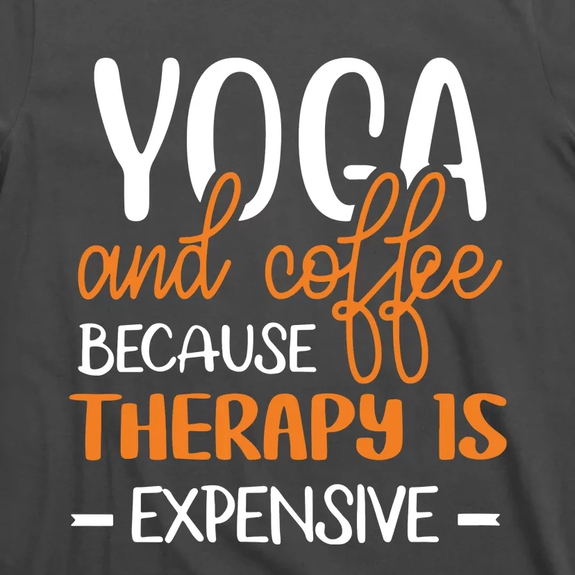 Womens Yoga And Coffee Meditation Funny VNeck T-Shirt