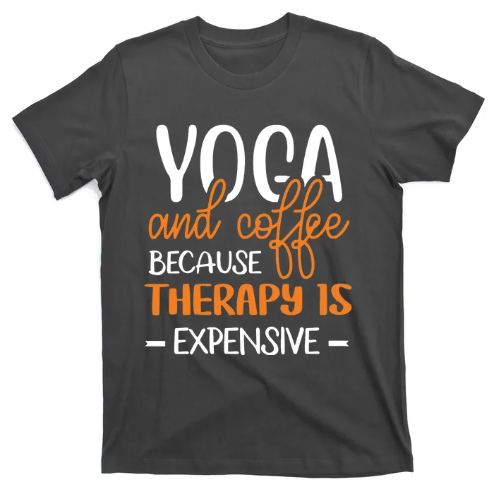 Womens Yoga And Coffee Meditation Funny VNeck T-Shirt