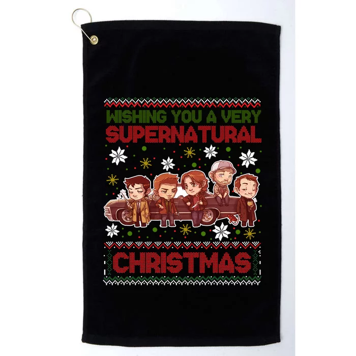 Wishing You A Very Supernatural Christmas Platinum Collection Golf Towel