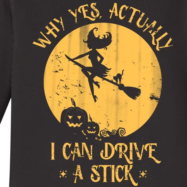 Why Yes Actually I Can Drive A Stick Baby Long Sleeve Bodysuit