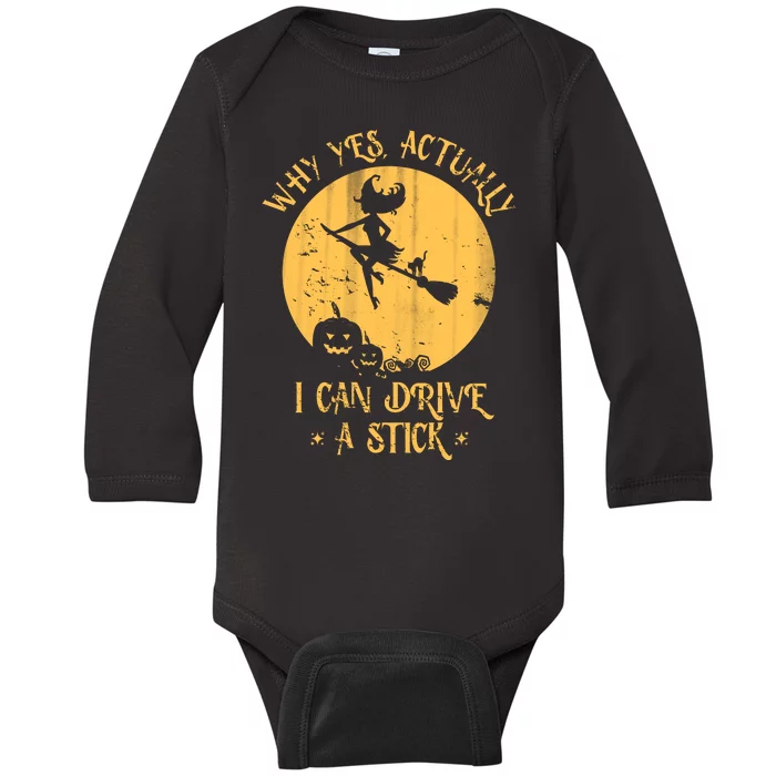 Why Yes Actually I Can Drive A Stick Baby Long Sleeve Bodysuit