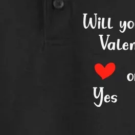 Will You Be My Valantine Yes Or Yes Valentines Day Dry Zone Grid Performance Polo