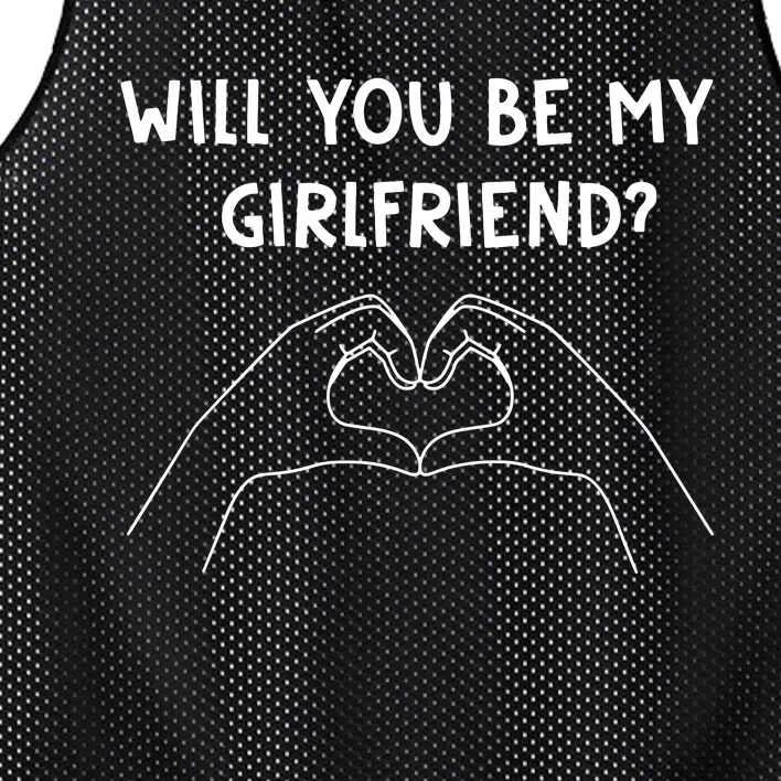 Will You Be My Girlfriend I Love I Relationship I Valentine Mesh Reversible Basketball Jersey Tank