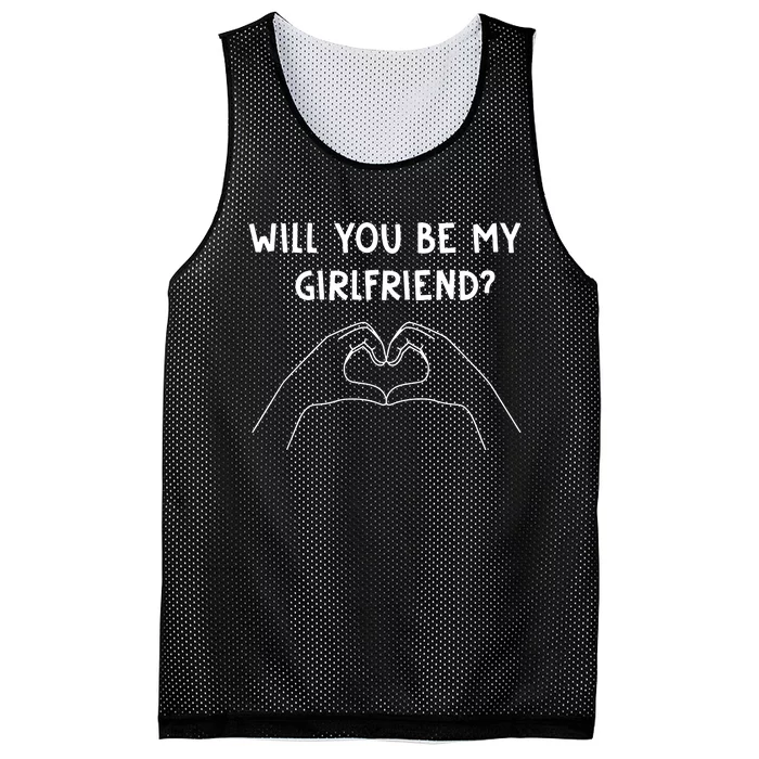 Will You Be My Girlfriend I Love I Relationship I Valentine Mesh Reversible Basketball Jersey Tank