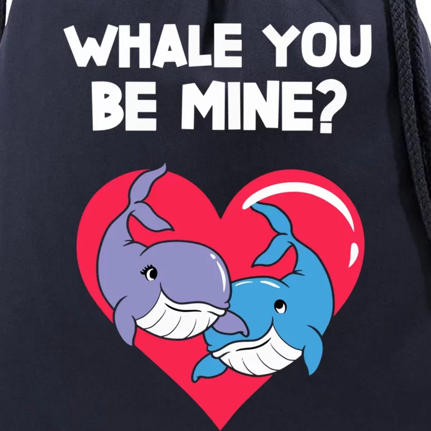 Whale You Be Mine Valentine's Day Outfit For Whale Lovers Meaningful Gift Drawstring Bag