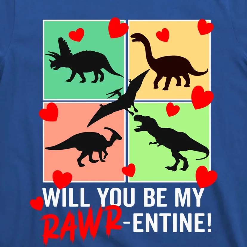 Will You Be My Rawrcute Giftentine Funny Valentines Day Dinosaur Cute Gift T-Shirt