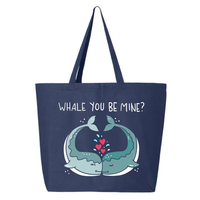 Whale You Be Mine Couples Ocean Animals Pun Saying Outfit Cute Gift 25L Jumbo Tote