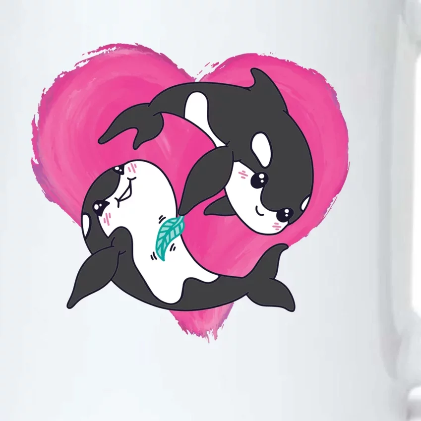 Whale You Be Mine Valentines Day Gift Black Color Changing Mug