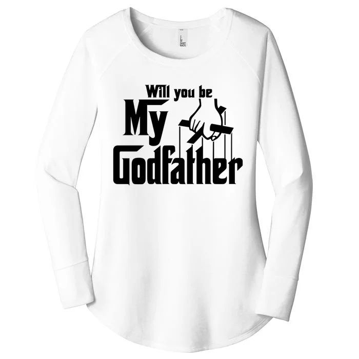 Will You Be My Godfather Women's Perfect Tri Tunic Long Sleeve Shirt