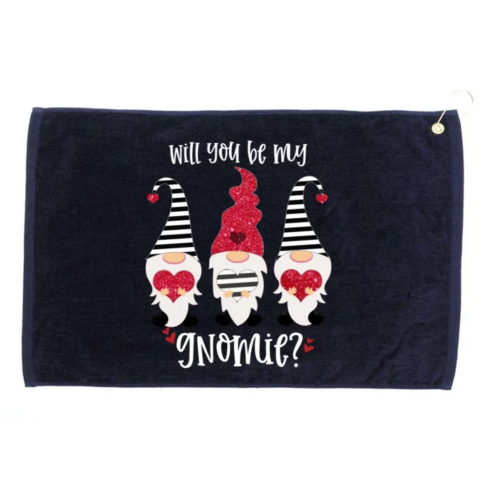 Will You Be My Gnomie Valentines Day Gnomes Great Gift Grommeted Golf Towel