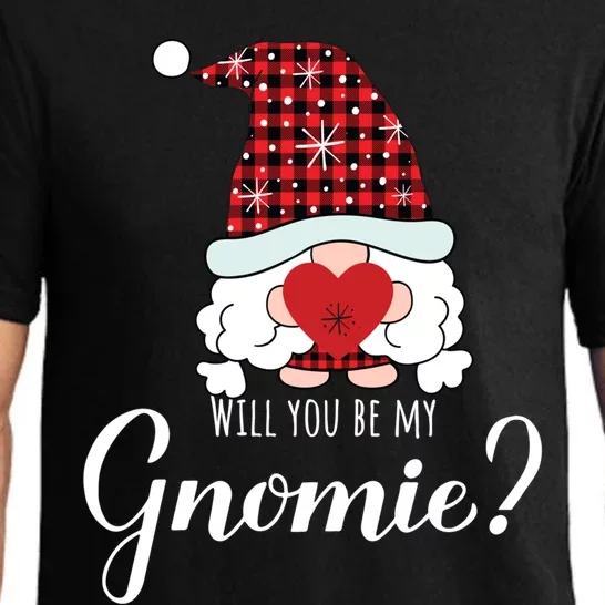 Will You Be My Gnomies Valentines Day Gnomes Lover Gift Pajama Set