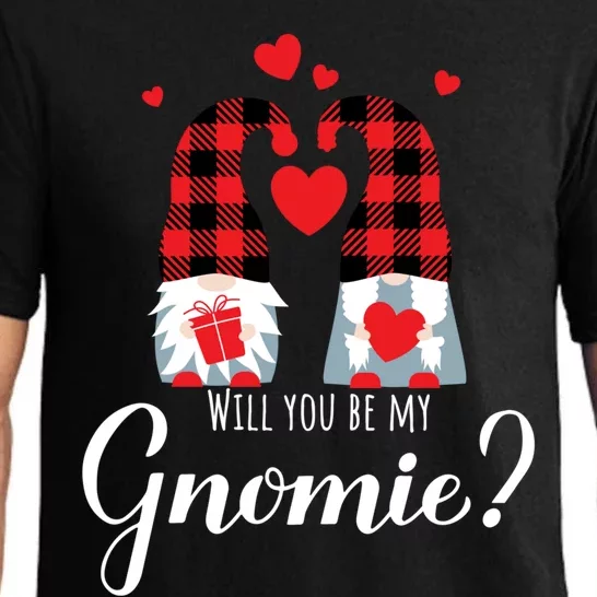 Will You Be My Gnomies Valentines Day Gnomes Lover Gift Pajama Set