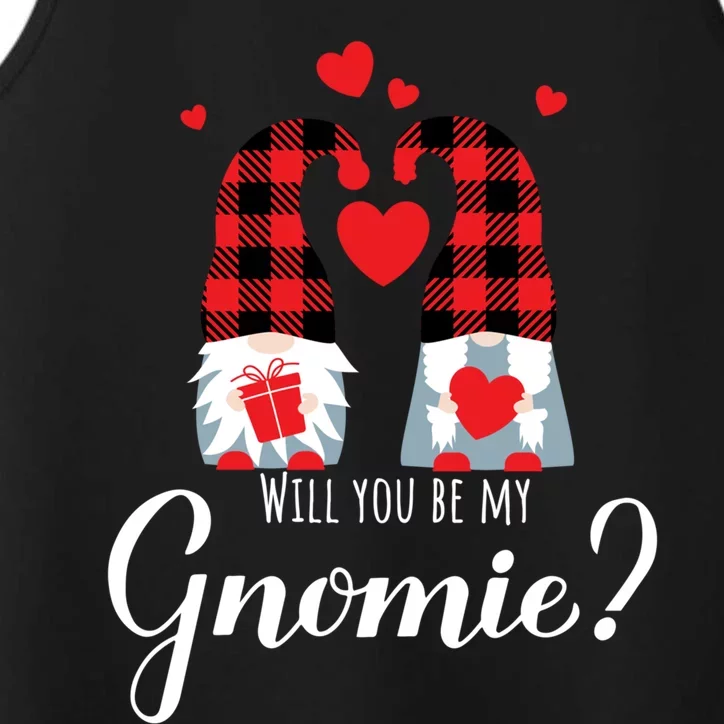 Will You Be My Gnomies Valentines Day Gnomes Lover Gift Performance Tank