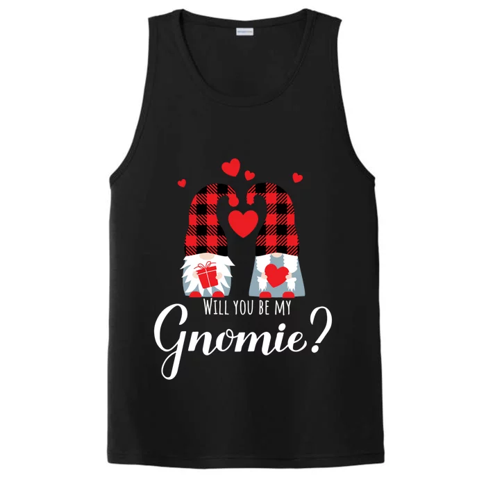 Will You Be My Gnomies Valentines Day Gnomes Lover Gift Performance Tank