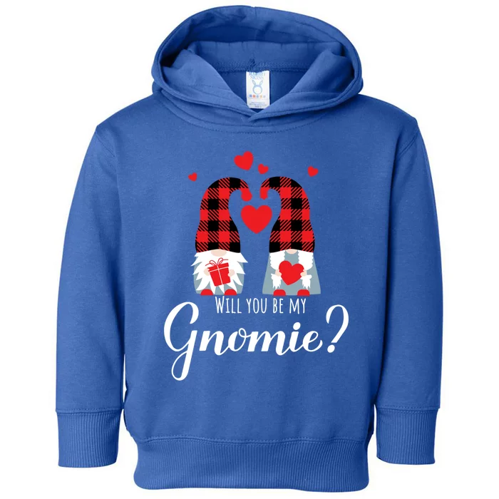 Will You Be My Gnomies Valentines Day Gnomes Lover Gift Toddler Hoodie