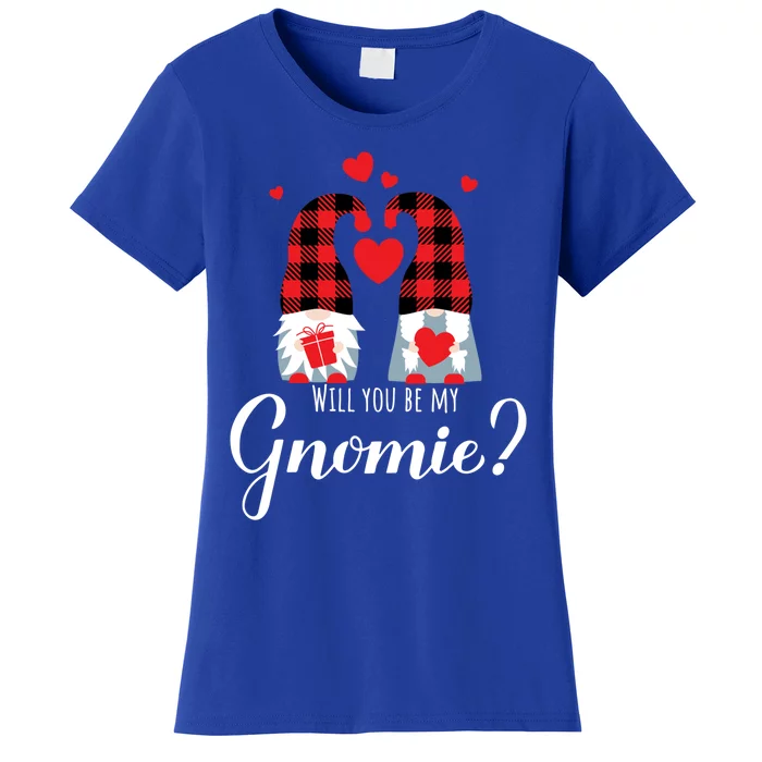 Will You Be My Gnomies Valentines Day Gnomes Lover Gift Women's T-Shirt