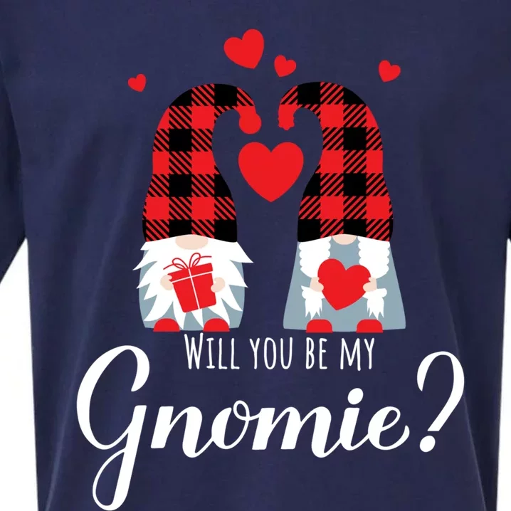 Will You Be My Gnomies Valentines Day Gnomes Lover Gift Sueded Cloud Jersey T-Shirt