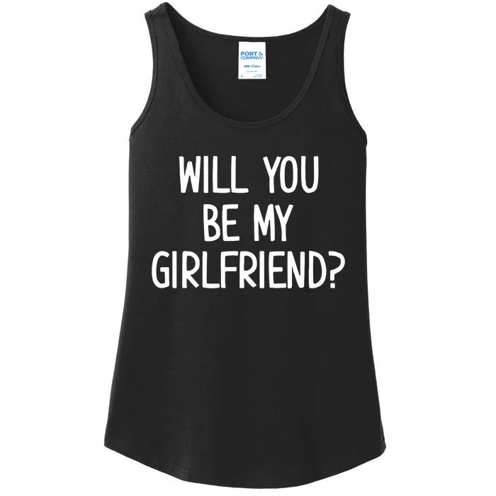 Will You Be My Girlfriend Ladies Essential Tank