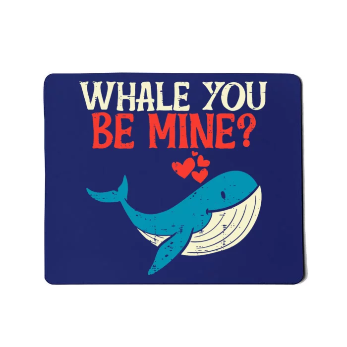 Whale You Be Mine Funny Orca Valentines Day Pun Mousepad