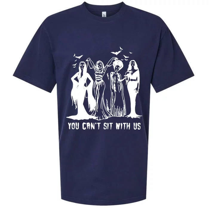 Witches You Cant Sit With Us Funny Sanderson Sisters Vintage Halloween Sueded Cloud Jersey T-Shirt