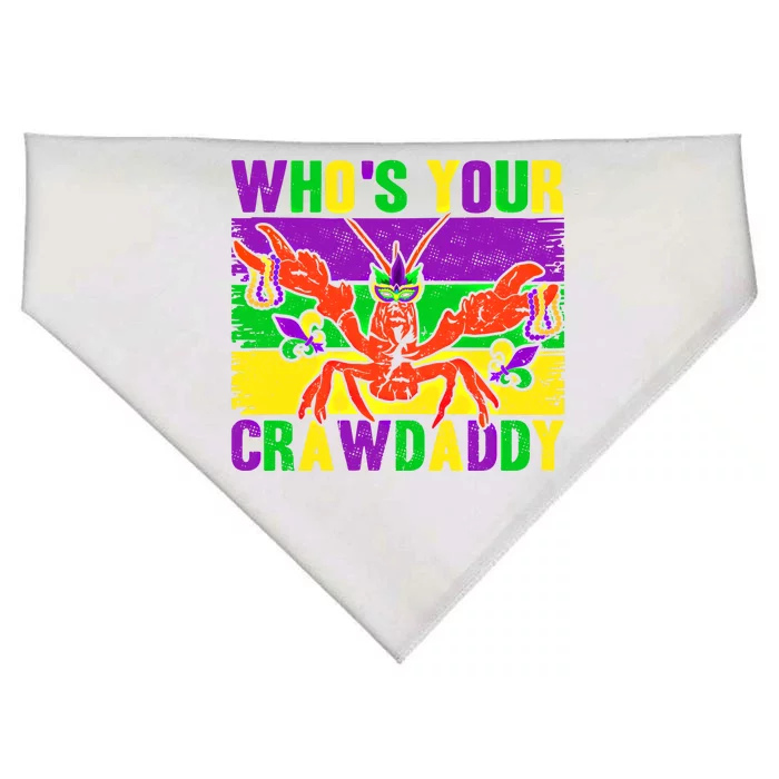 Who's Your Crawdaddy Mardi Gras Carnival Cute Gift USA-Made Doggie Bandana