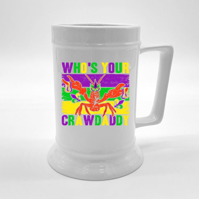 Who's Your Crawdaddy Mardi Gras Carnival Cute Gift Front & Back Beer Stein