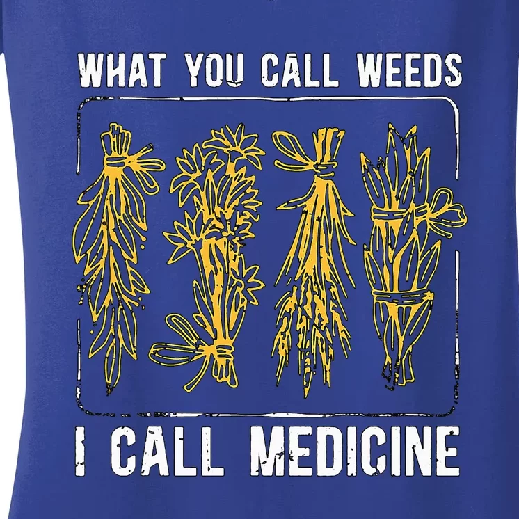 What You Call Weeds Natural Healing Apothecary Herbalism Women's V-Neck T-Shirt