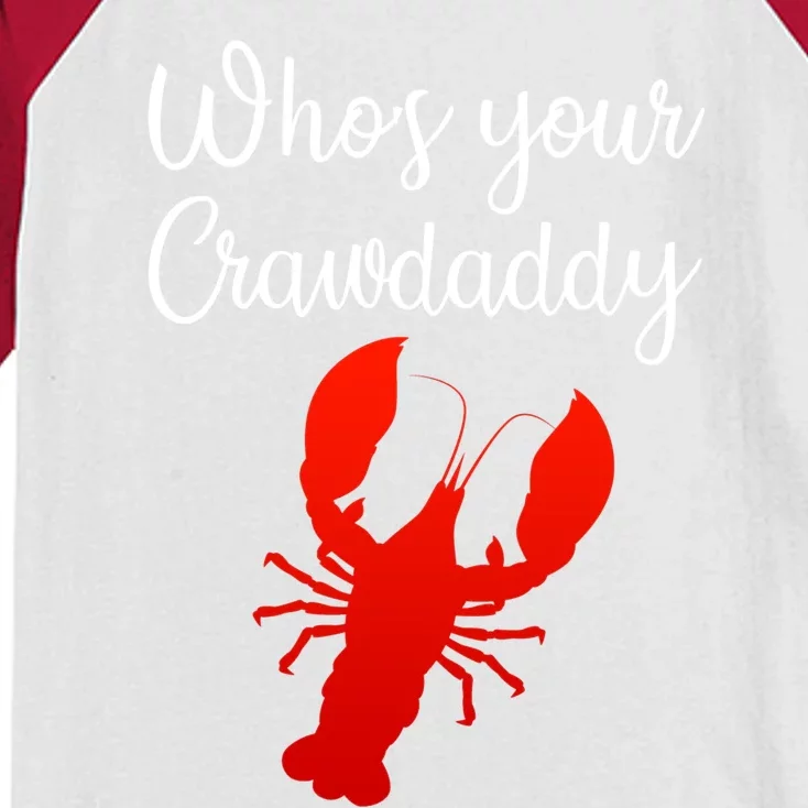 Who's Your Crawdaddy Meaningful Gift Kids Colorblock Raglan Jersey