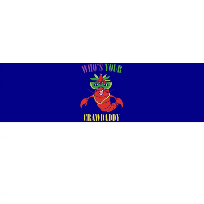 Whos Your Crawdaddy Crawfish Jester Beads Funny Mardi Gras Gift Bumper Sticker